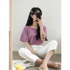 Square-neck Relaxed-fit T-shirt