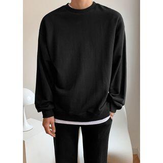 Plain Sweatshirt / Kangaroo-pocket Hoodie
