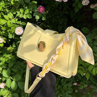 Scarf Panel Shoulder Bag