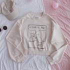 Mouse Print Sweatshirt Beige - One Size