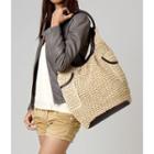 Woven Hobo Bag Light Beige -one Size