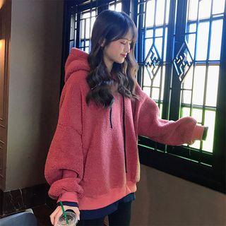 Long Sleeve Color-block Fleece Top