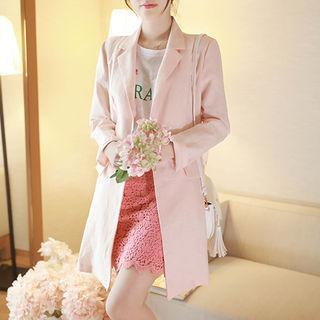 One-button Slim-fit Linen Jacket