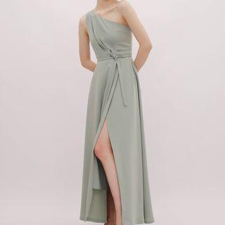 Asymmetrical A-line Maxi Dress