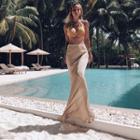 Glitter Maxi Pencil Skirt
