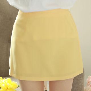 Band-wait Micro Mini Skirt