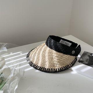 Straw Visor Hat Khaki - M