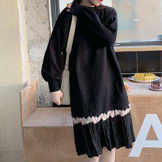 Long-sleeve Accordion Pleat Dress
