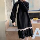 Long-sleeve Accordion Pleat Dress