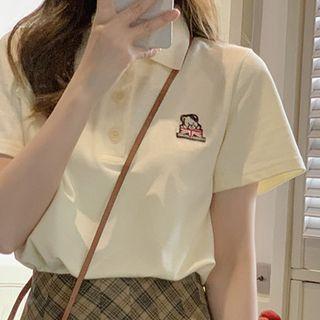 Polo Short-sleeve Embroidered Printed Top