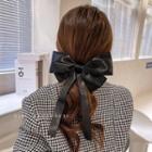 Ribbon Fabric Hair Clip Black - One Size