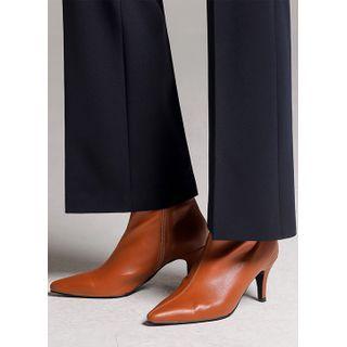 Pointy-toe Mid-heel Ankle Boots