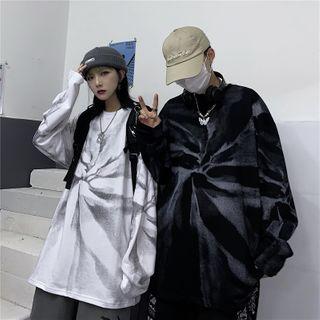Couple Matching Long-sleeve Tie Dye T-shirt