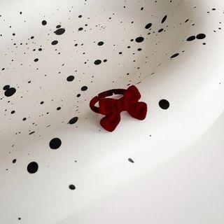 Bow Open Ring Red - One Size
