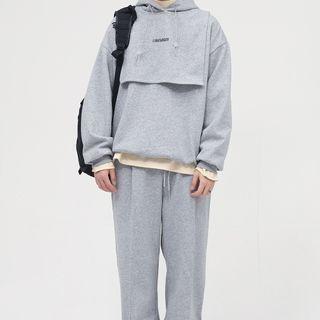 Lettering Hoodie / Straight-leg Pants