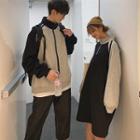 Couple Matching Color Block Zip Jacket / Dress