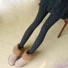 Heart Print Stirrup Tights