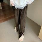 Print Velvet Loose-fit Pants