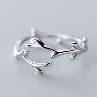 Twig Ring Ring - S925 Silver - Silver - One Size