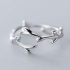 Twig Ring Ring - S925 Silver - Silver - One Size