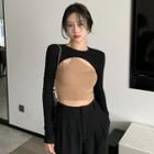 Long-sleeve Cropped Top / Strappy Top