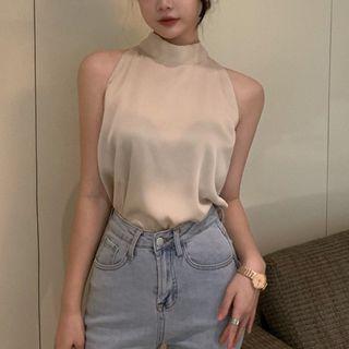 Sleeveless Bow-back Blouse