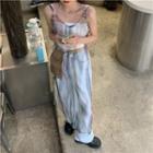 Camisole Top / Tie-dyed Mesh Overall Dress
