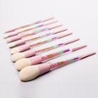 Set Of 8: Makeup Brush With Glitter Handle