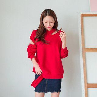 Distressed Oversized Pullover
