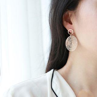 18k Rose Gold Plated Maze Dangle Earring