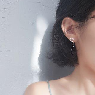 Sterling Silver Cutout Sweetheart Earrings