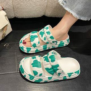 Platform Cow Print Sandals