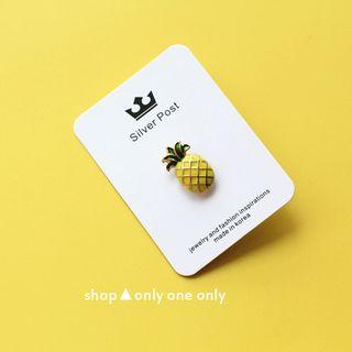 Pineapple Brooch Yellow - One Size