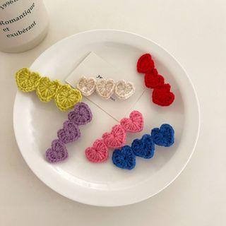 Heart Yarn Hair Clip