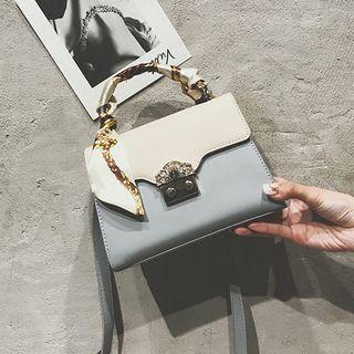 Scarf-accent Crossbody Bag