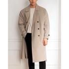 Double-breasted Oversized Trench Coat With Sash