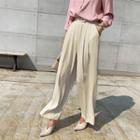Wide-leg Dress Pants Cream - One Size
