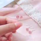 Faux-crystal Stud Earring 1 Pair - Pink - One Size
