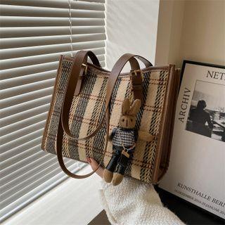 Plaid Crossbody Bgag / Charm / Set