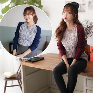 Contrast-sleeve Sweater