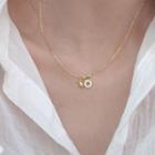 925 Sterling Silver Rhinestone Rabbit Pendant Necklace As Shown In Figure - One Size