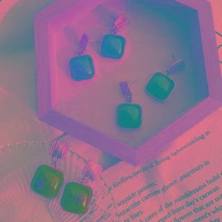 Resin Square Drop Earring