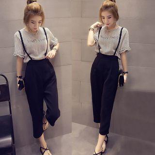Suspender Straight Fit Pants