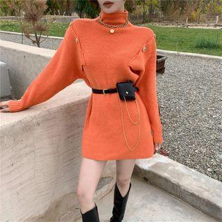 Mock Neck Sweater / Belt