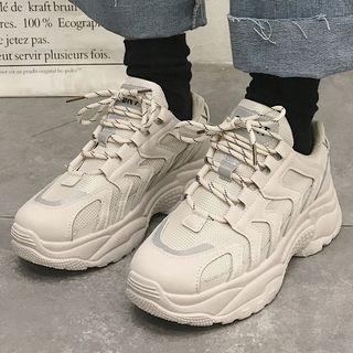 Platform Lace Up Sneakers White - 40