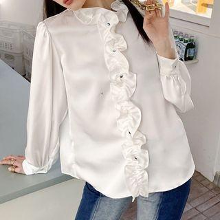 Ruffled Shirt / Sleeveless Plaid Dress