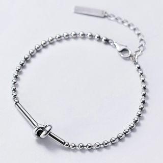 925 Sterling Silver Knot Bracelet Silver - One Size