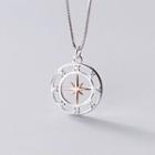 925 Sterling Silver Rhinestone Star Pendant Necklace Pendant - As Shown In Figure - One Size