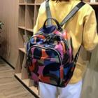 Abstract Print Backpack Fd-1527 - Multicolor - One Size