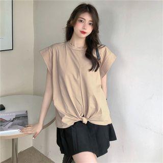 Cap-sleeve Twisted Top